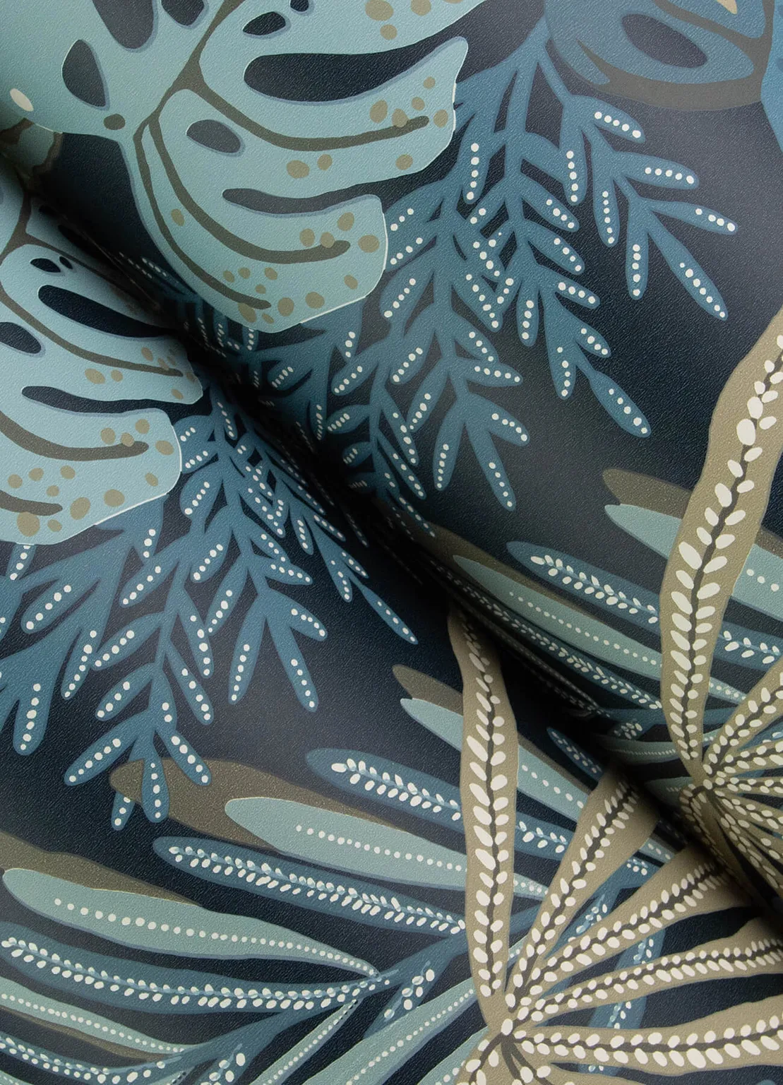 A-Street Prints Alocasia wallpaper, color Blue, SKU 4177-27735