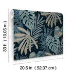A-Street Prints Alocasia - Blue Wallpaper | Buy Online A-Street Prints Alocasia wallpaper, color Blue, SKU 4177-27735