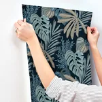A-Street Prints Alocasia - Blue Wallpaper | Buy Online A-Street Prints Alocasia wallpaper, color Blue, SKU 4177-27735