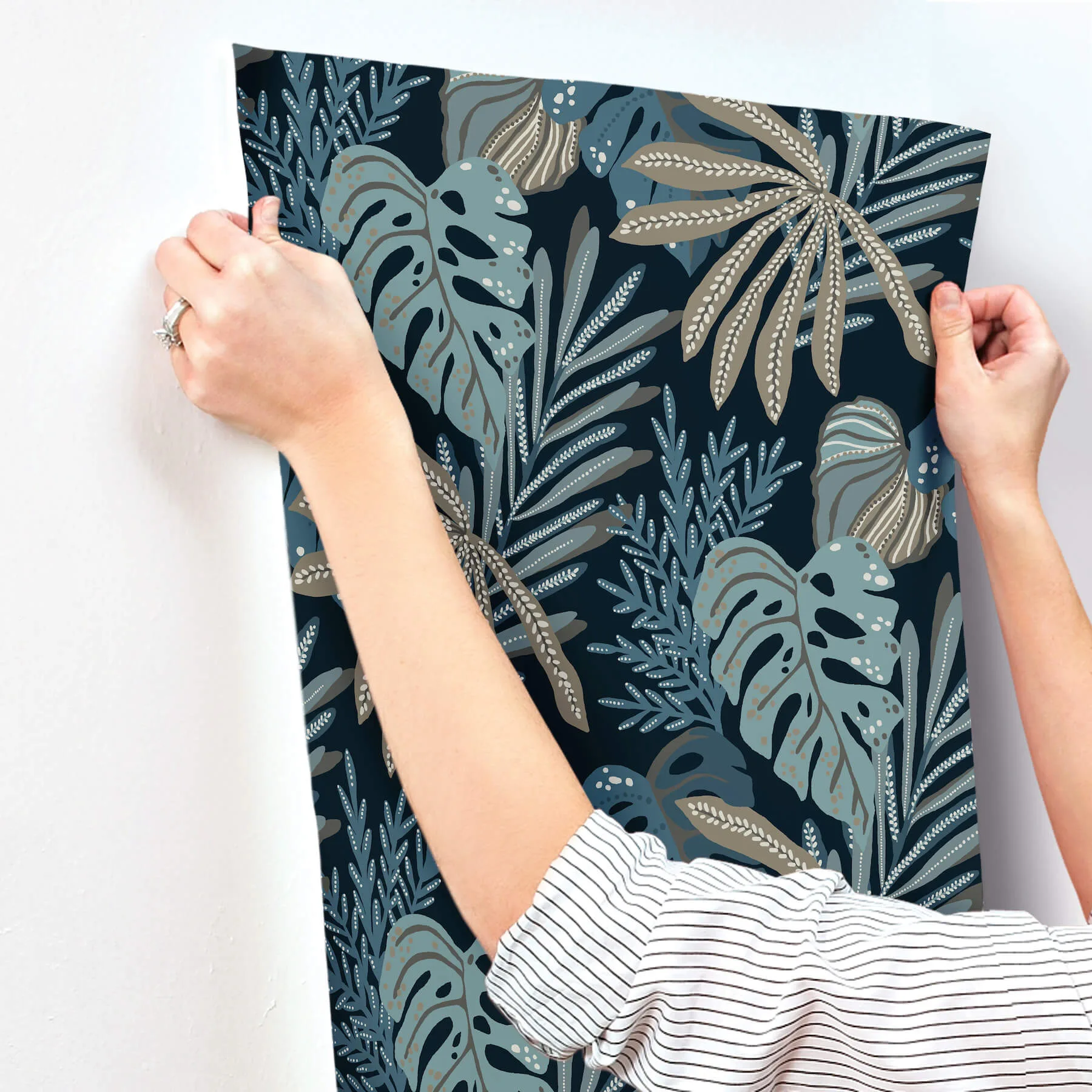 A-Street Prints Alocasia - Blue Wallpaper | Buy Online A-Street Prints Alocasia wallpaper, color Blue, SKU 4177-27735