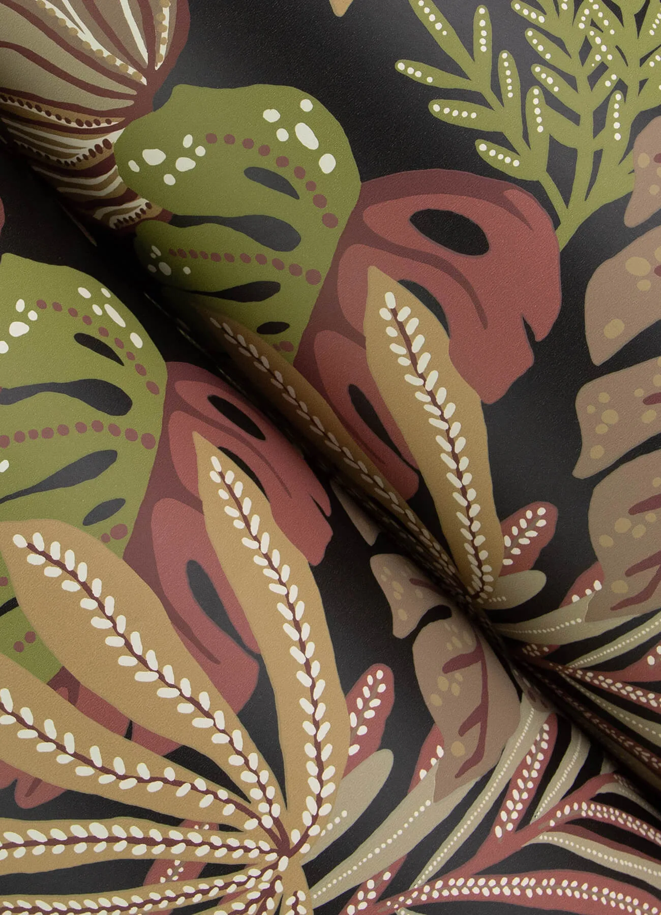 A-Street Prints Alocasia wallpaper, color Burgundy, SKU 4177-27738