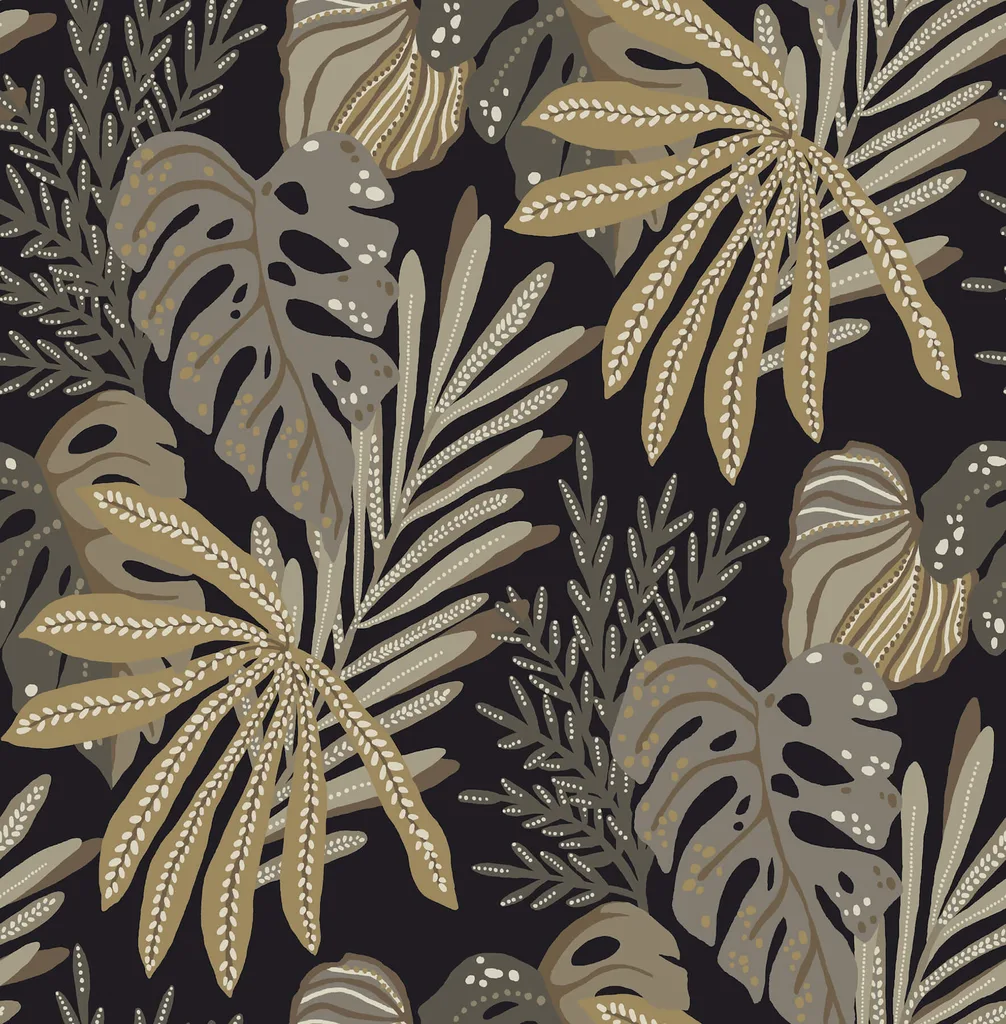 A-Street Prints Alocasia wallpaper, color Neutral, SKU 4177-27736