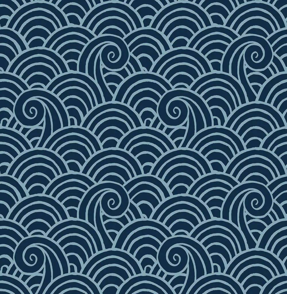 A-Street Prints Alorah wallpaper, color Navy, SKU 4081-26305