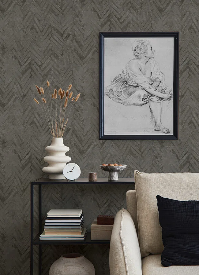 A-Street Prints Amesemi wallpaper, color Dark Grey, SKU 4105-86611