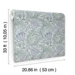 A-Street Prints Anemone wallpaper, color Blue, SKU 4153-82003