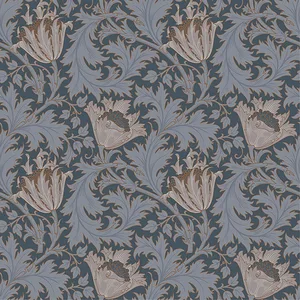 A-Street Prints Anemone wallpaper, color Dark Blue, SKU 4153-82006