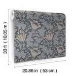 A-Street Prints Anemone - Dark Blue Wallpaper | Buy Online A-Street Prints Anemone wallpaper, color Dark Blue, SKU 4153-82006