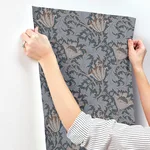 A-Street Prints Anemone - Dark Blue Wallpaper | Buy Online A-Street Prints Anemone wallpaper, color Dark Blue, SKU 4153-82006