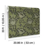A-Street Prints Anemone - Dark Green Wallpaper | Buy Online A-Street Prints Anemone wallpaper, color Dark Green, SKU 4153-82005