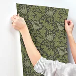 A-Street Prints Anemone - Dark Green Wallpaper | Buy Online A-Street Prints Anemone wallpaper, color Dark Green, SKU 4153-82005