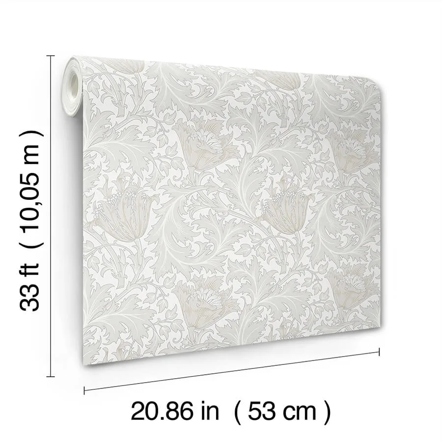 A-Street Prints Anemone - Dove Wallpaper | Buy Online A-Street Prints Anemone wallpaper, color Dove, SKU 4153-82001