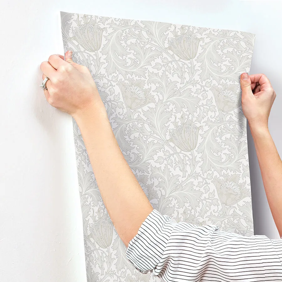A-Street Prints Anemone - Dove Wallpaper | Buy Online A-Street Prints Anemone wallpaper, color Dove, SKU 4153-82001
