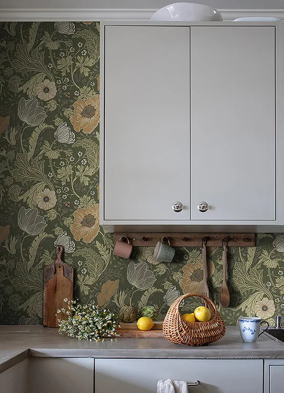 A-Street Prints Anemone wallpaper, color Green, SKU 4080-44104