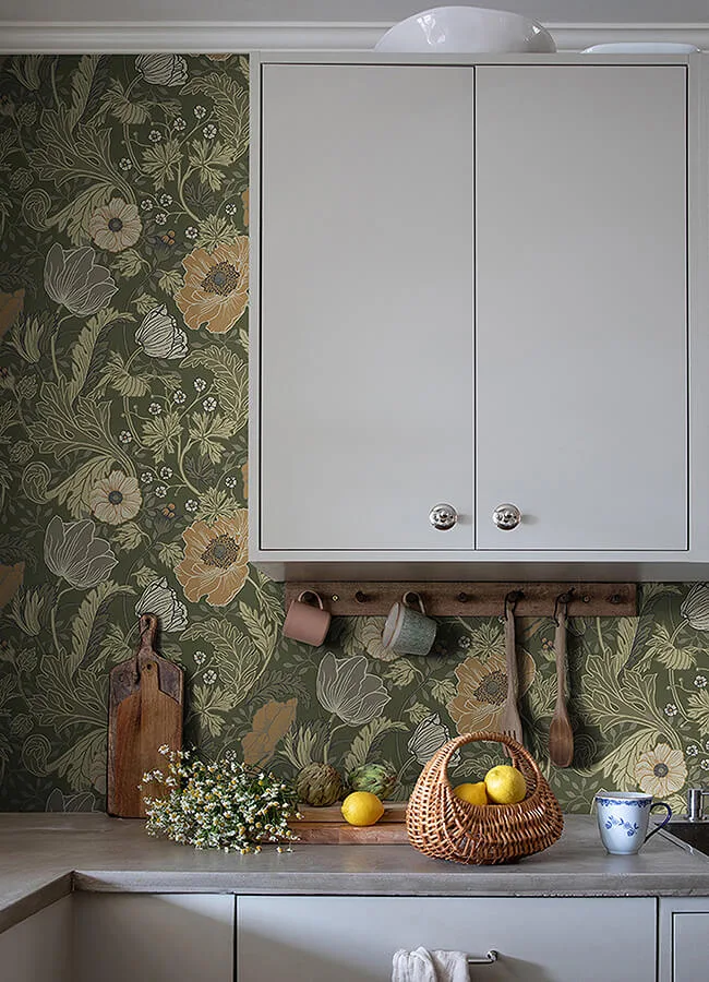 A-Street Prints Anemone wallpaper, color Green, SKU 4080-44104