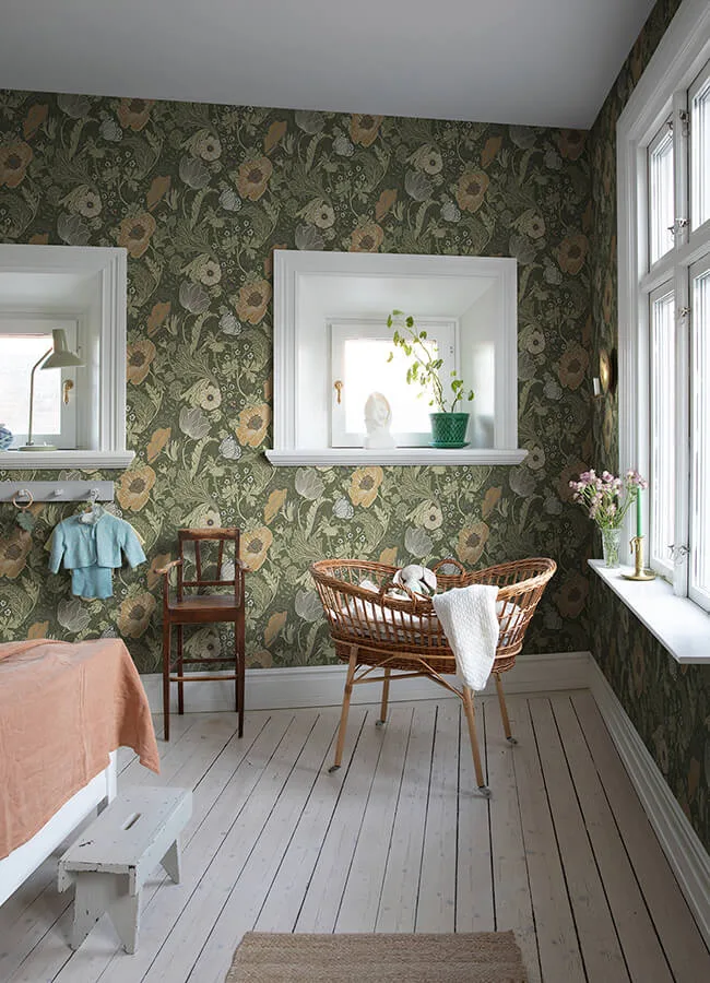 A-Street Prints Anemone - Green Wallpaper | Buy Online A-Street Prints Anemone wallpaper, color Green, SKU 4080-44104