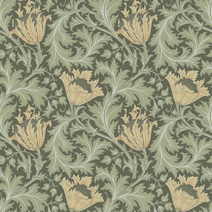 A-Street Prints Anemone wallpaper, color Moss, SKU 4153-82004