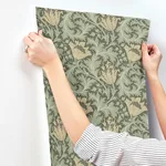 A-Street Prints Anemone - Moss Wallpaper | Buy Online A-Street Prints Anemone wallpaper, color Moss, SKU 4153-82004