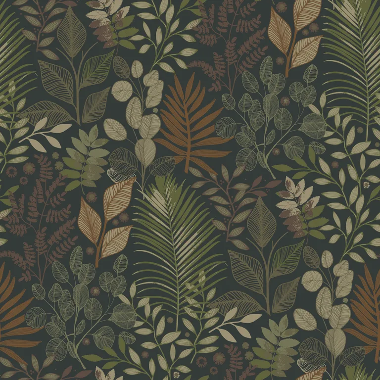 A-Street Prints Ängslycka wallpaper, color Black, SKU 4201-20104