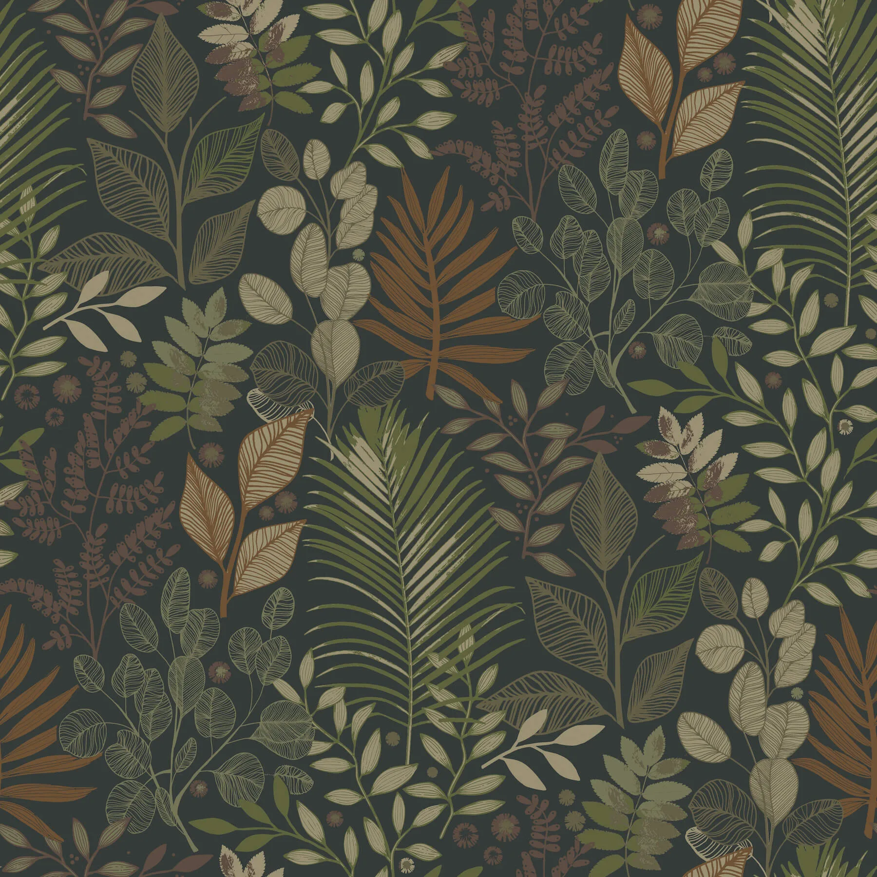 A-Street Prints Ängslycka wallpaper, color Black, SKU 4201-20104