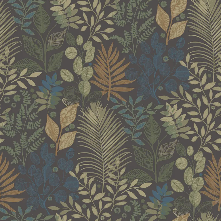A-Street Prints Ängslycka wallpaper, color Charcoal, SKU 4201-20105