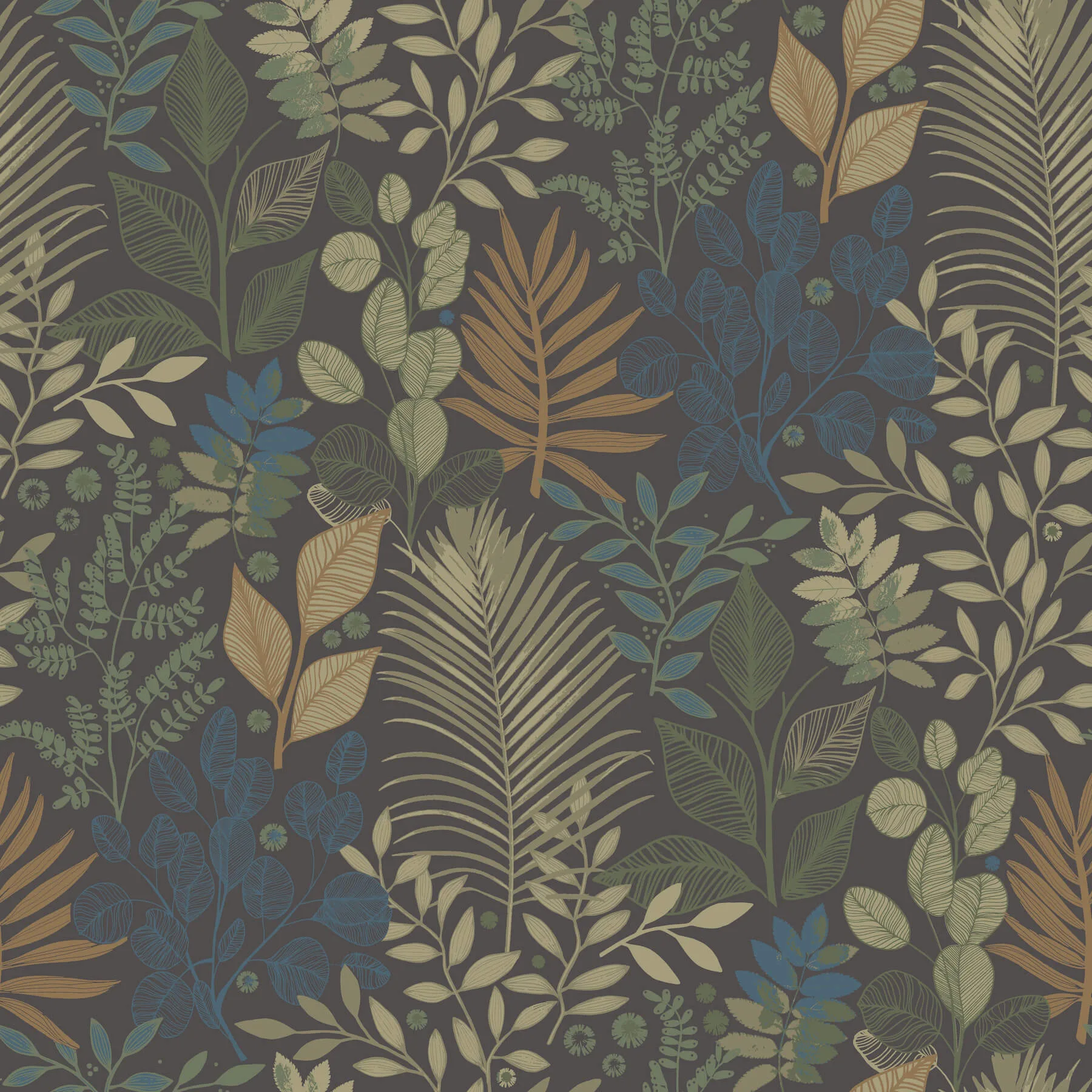 A-Street Prints Ängslycka wallpaper, color Charcoal, SKU 4201-20105