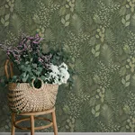 A-Street Prints Ängslycka - Dark Green Wallpaper | Buy Online A-Street Prints Ängslycka wallpaper, color Dark Green, SKU 4201-20103