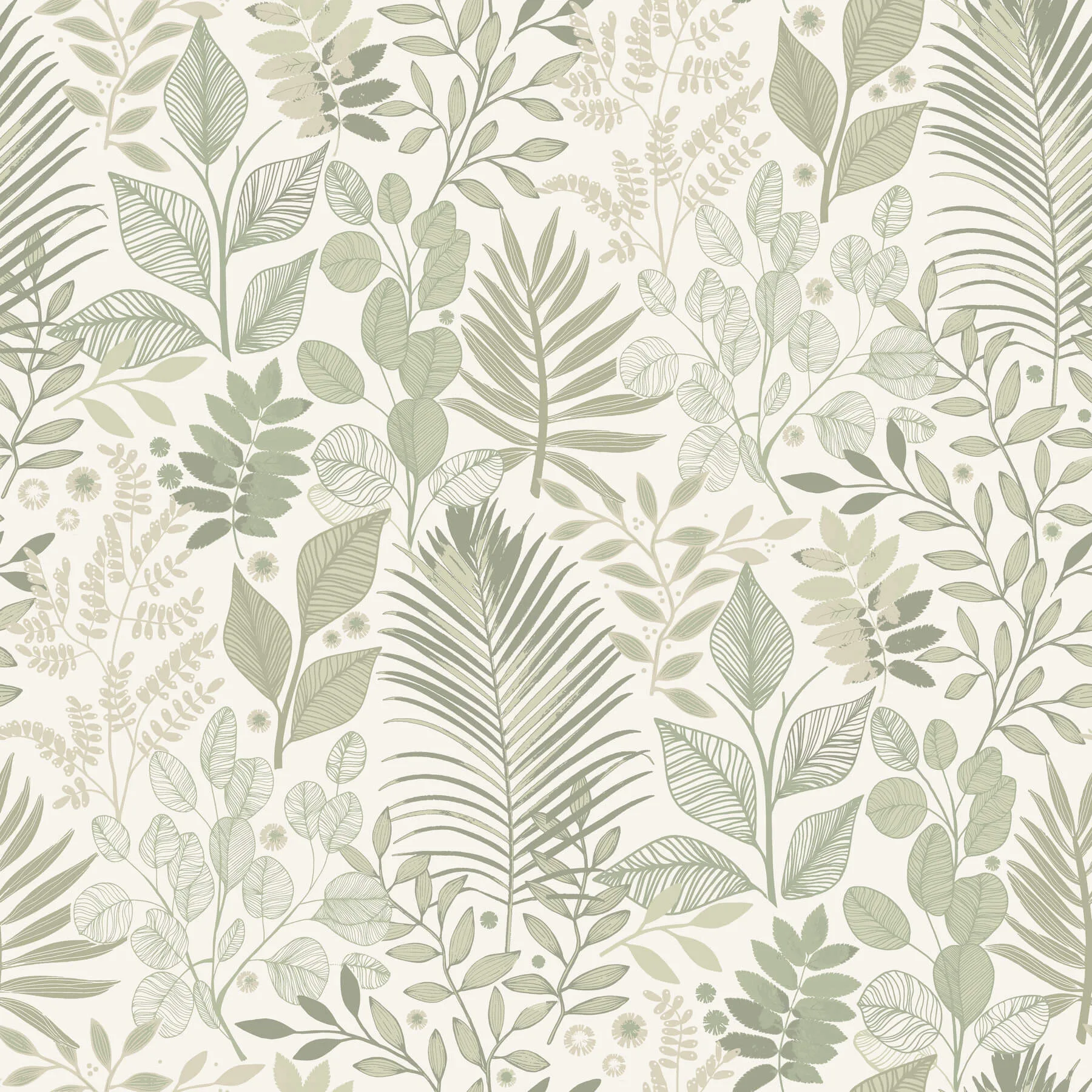 A-Street Prints Ängslycka wallpaper, color Green, SKU 4201-20102