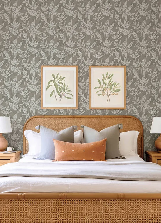 A-Street Prints Anita wallpaper, color Pewter, SKU 4155-27327