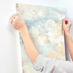 A-Street Prints Aria wallpaper, color Aquamarine, SKU 4193-7462