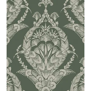 A-Street Prints Arlie wallpaper, color Evergreen, SKU 4120-26821