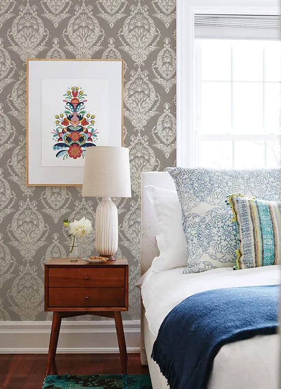 A-Street Prints Arlie wallpaper, color Grey, SKU 4120-26816