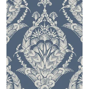 A-Street Prints Arlie wallpaper, color Indigo, SKU 4120-26817