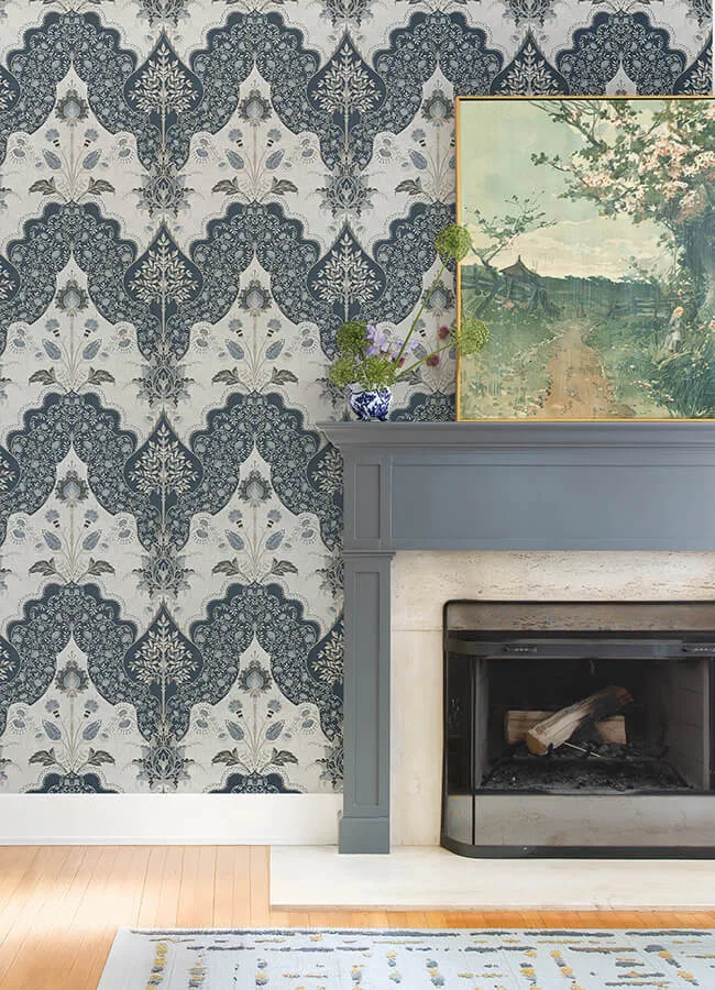 A-Street Prints Auden - Dark Blue Wallpaper | Buy Online A-Street Prints Auden wallpaper, color Dark Blue, SKU 4147-27392