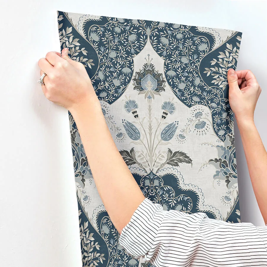 A-Street Prints Auden - Dark Blue Wallpaper | Buy Online A-Street Prints Auden wallpaper, color Dark Blue, SKU 4147-27392