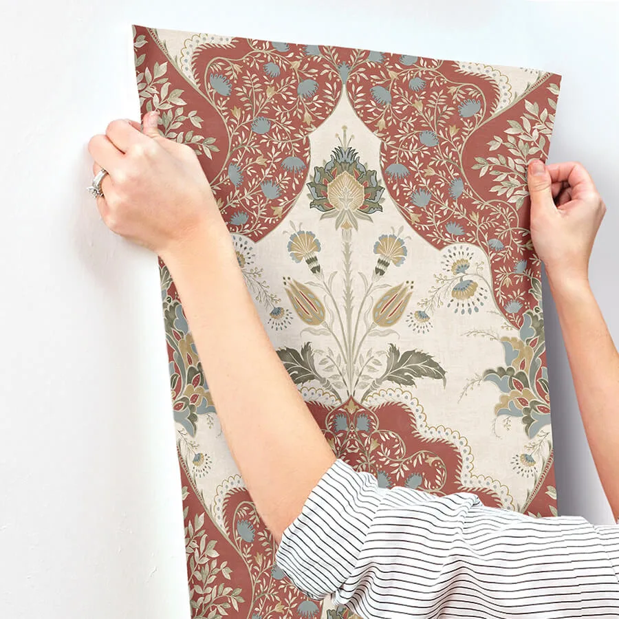 A-Street Prints Auden wallpaper, color Ruby, SKU 4147-27390