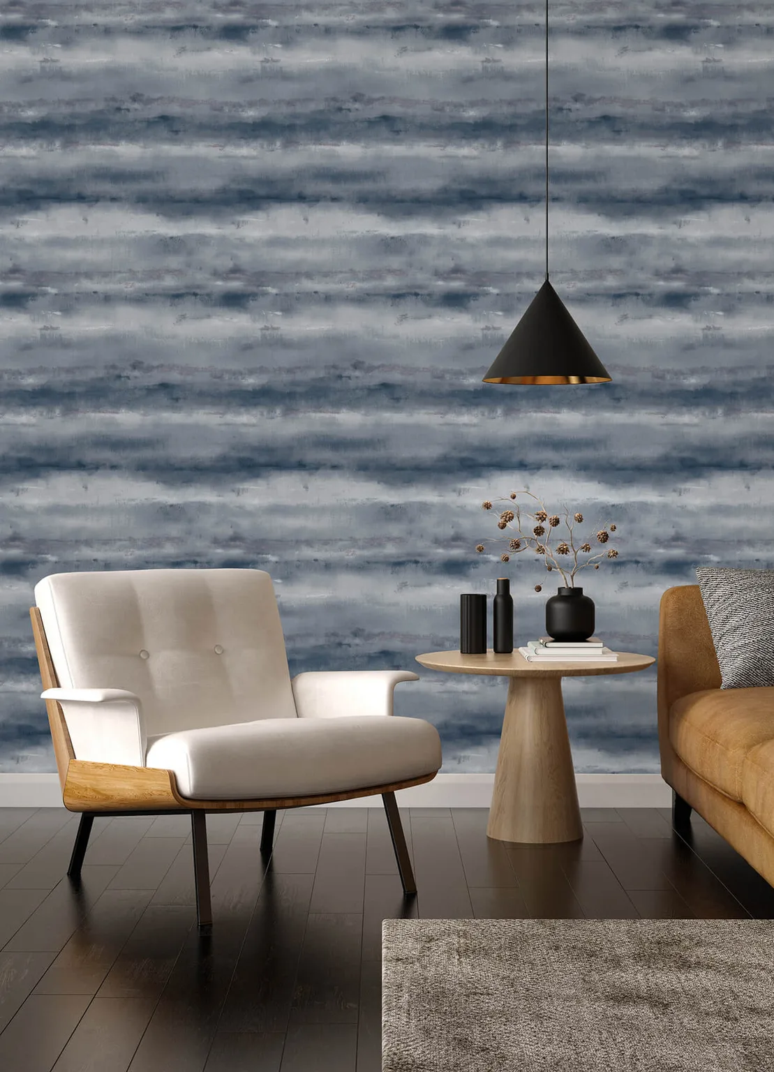 A-Street Prints Ayla wallpaper, color Indigo, SKU 4202-481662