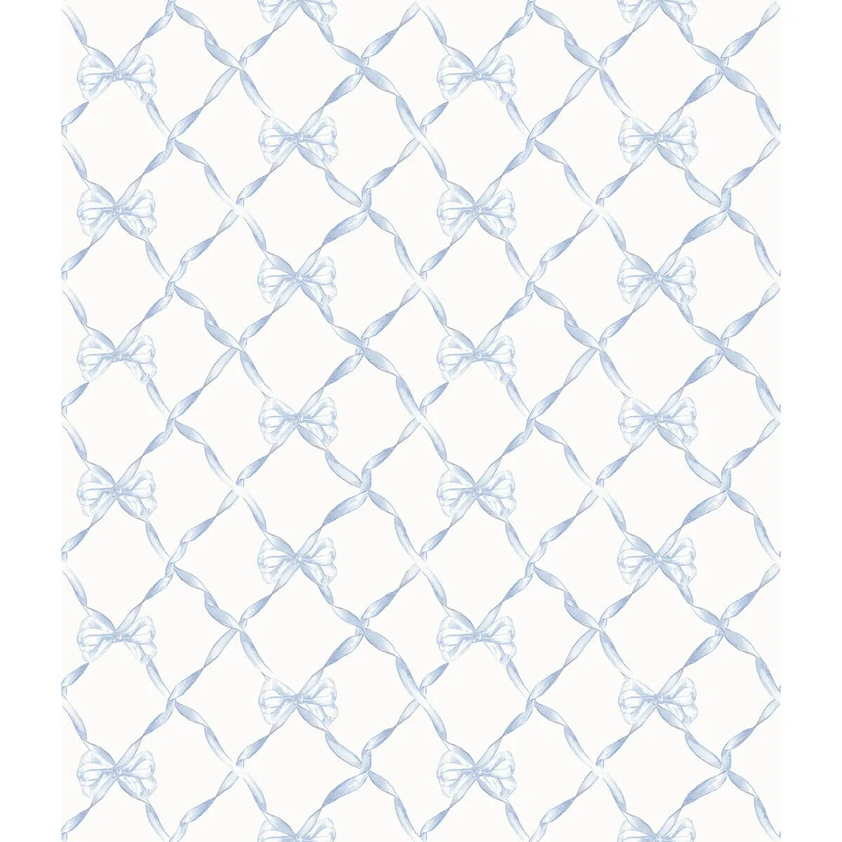 A-Street Prints Baby Bow wallpaper, color Blue Bella Ribbon, SKU AST4168