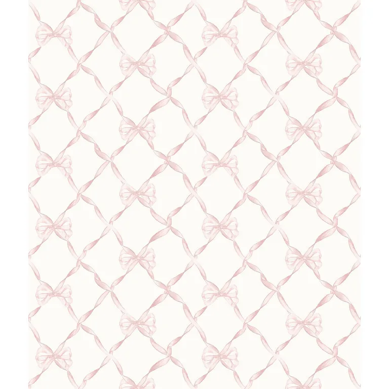 A-Street Prints Baby Bow wallpaper, color Faded Primrose, SKU AST4114