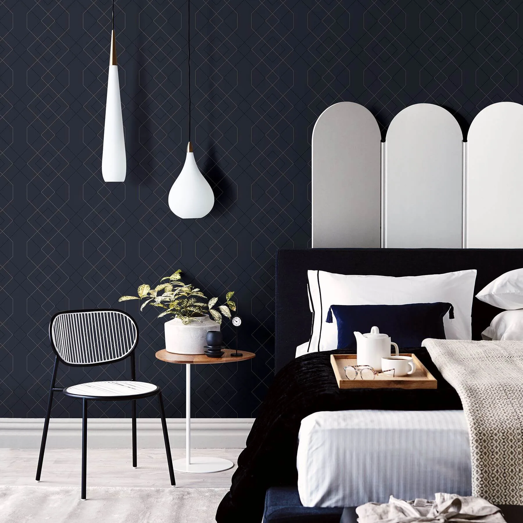 A-Street Prints Ballard wallpaper, color Indigo, SKU 2964-25913
