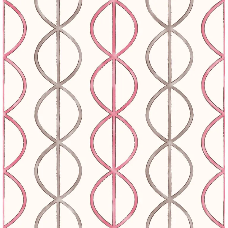 A-Street Prints Banning Stripe wallpaper, color Pink, SKU 2656-004009