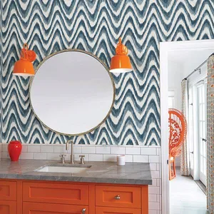 A-Street Prints Bargello wallpaper, color Blue, SKU 2901-25408
