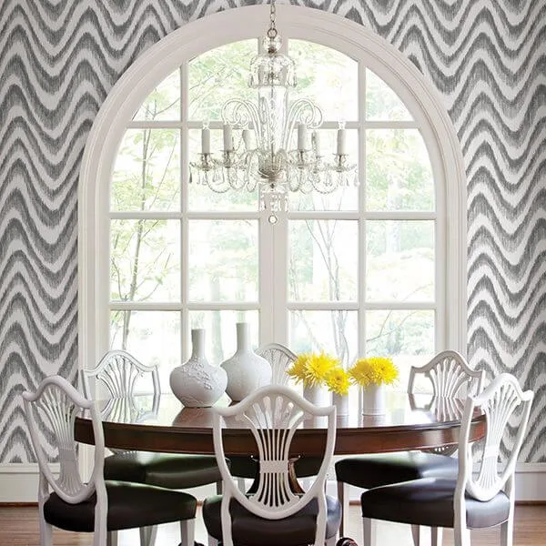 A-Street Prints Bargello wallpaper, color Grey, SKU 2901-25407