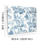 A-Street Prints Beach Rose - Blue Wallpaper | Buy Online A-Street Prints Beach Rose wallpaper, color Blue, SKU 4172-27492