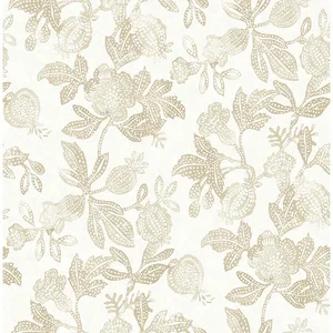A-Street Prints Beach Rose wallpaper, color Champagne, SKU 4172-27495