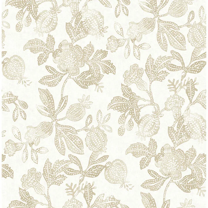 A-Street Prints Beach Rose wallpaper, color Champagne, SKU 4172-27495