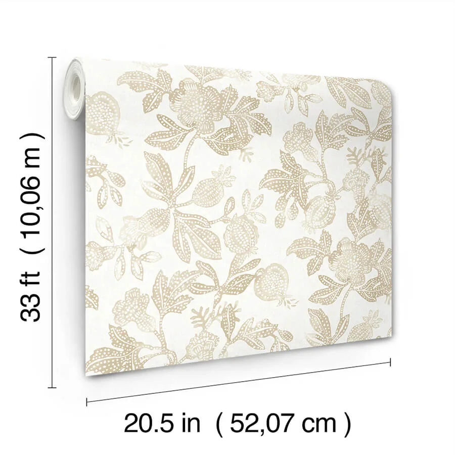 A-Street Prints Beach Rose - Champagne Wallpaper | Buy Online A-Street Prints Beach Rose wallpaper, color Champagne, SKU 4172-27495