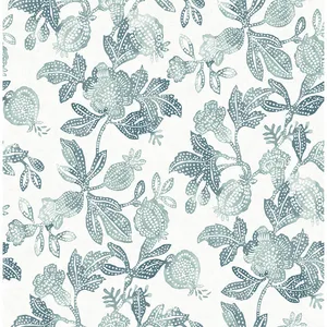 A-Street Prints Beach Rose wallpaper, color Teal, SKU 4172-27494