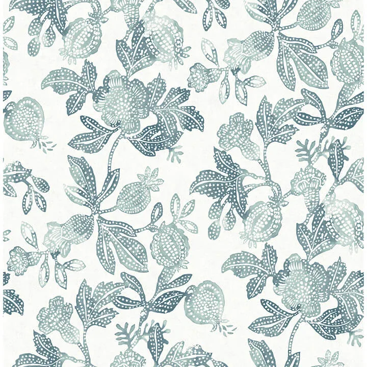 A-Street Prints Beach Rose wallpaper, color Teal, SKU 4172-27494