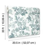 A-Street Prints Beach Rose - Teal Wallpaper | Buy Online A-Street Prints Beach Rose wallpaper, color Teal, SKU 4172-27494