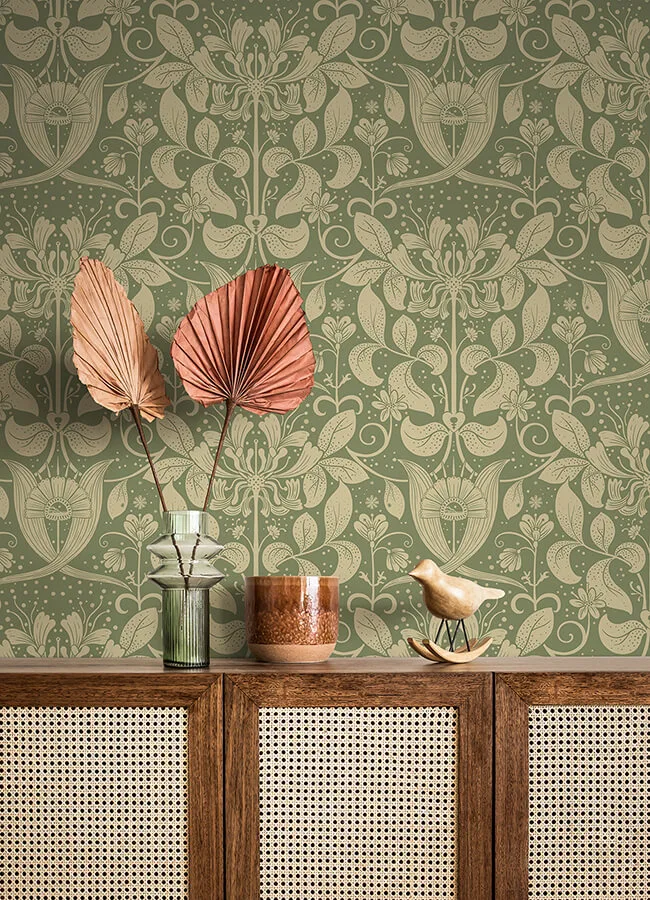 A-Street Prints Berit - Green Wallpaper | Buy Online A-Street Prints Berit wallpaper, color Green, SKU 4080-83126